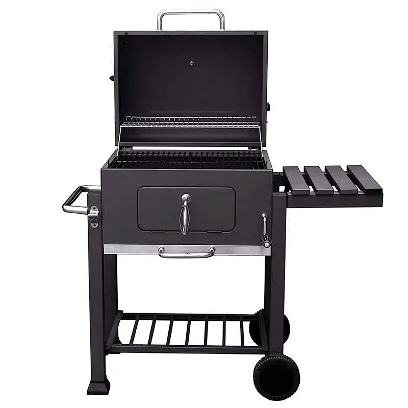 Black Charcoal Grill with Large Cooking Area