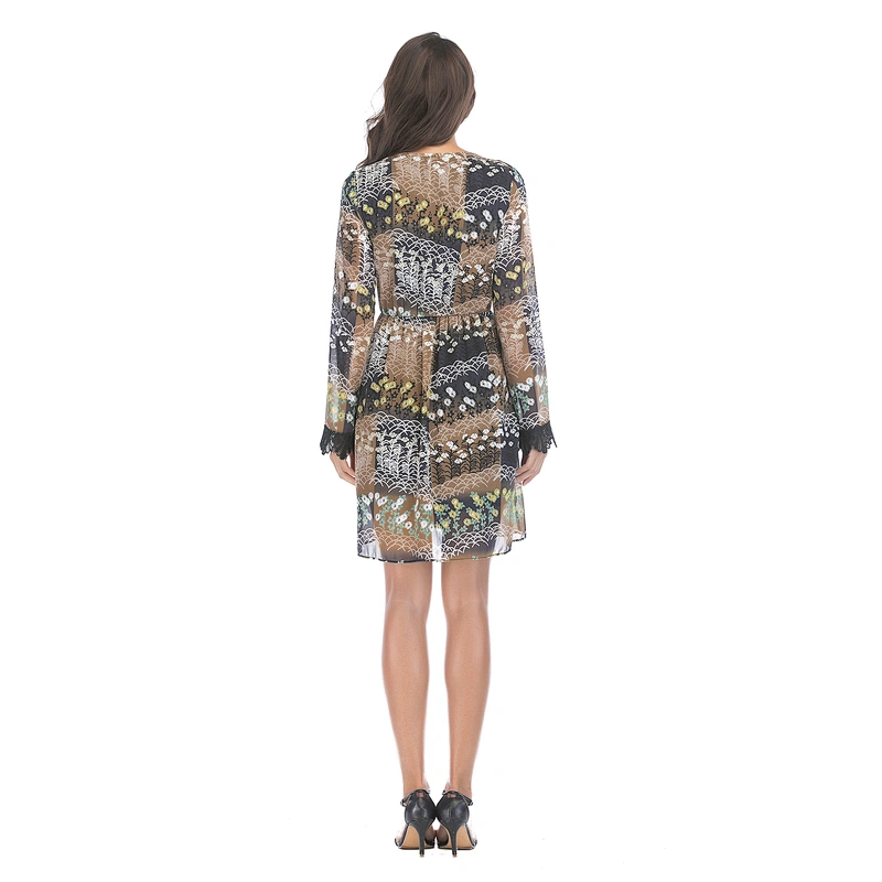 Women Stylish Quality Chiffon Floral Print Dress
