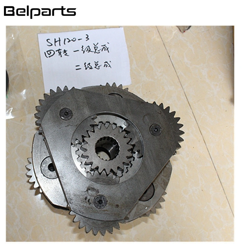 Belparts Excavator part steering reduction reverse gear box SH120-2 SH120-1 SH120-3 SH120 1st 2nd swing carrier
