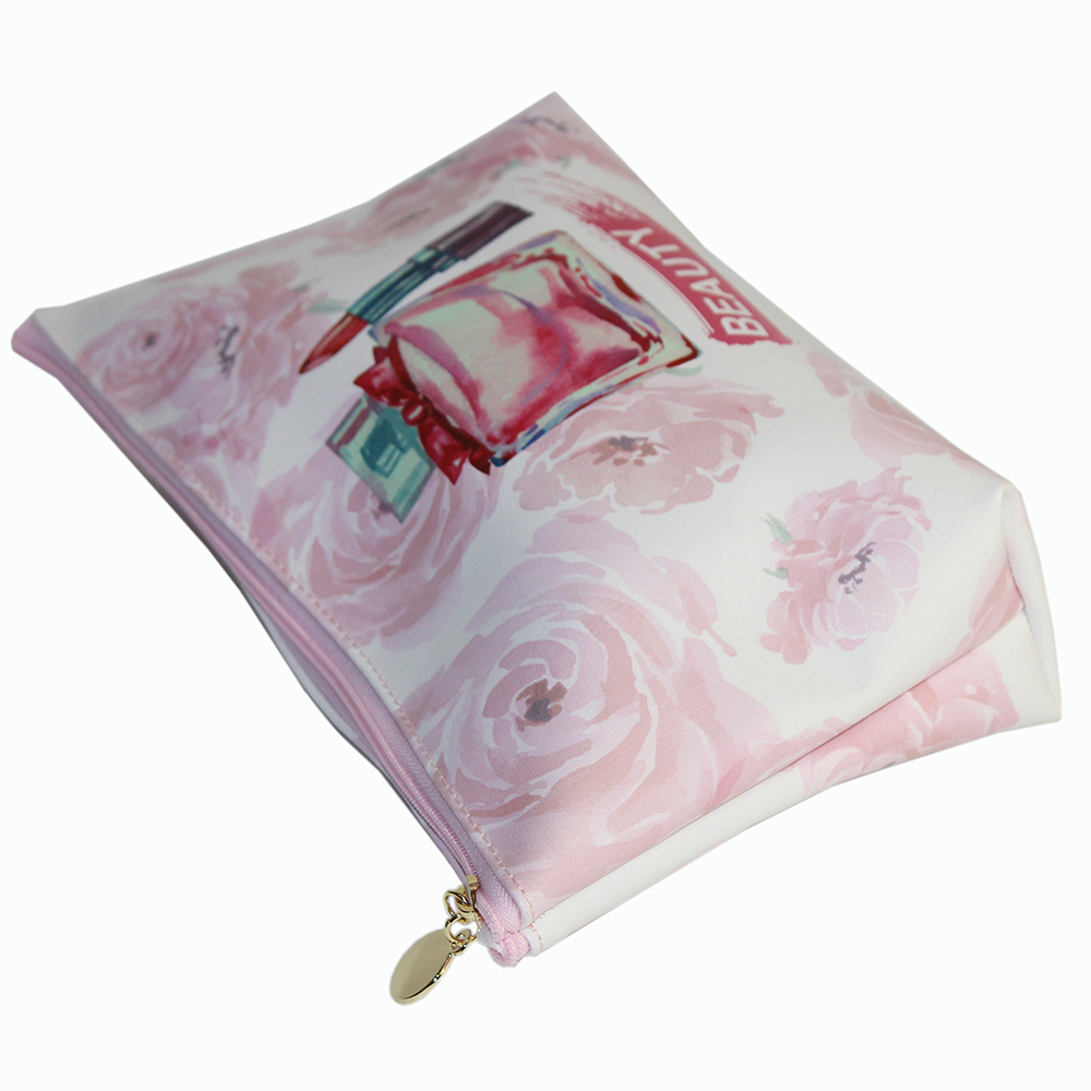 pink cosmetic bag