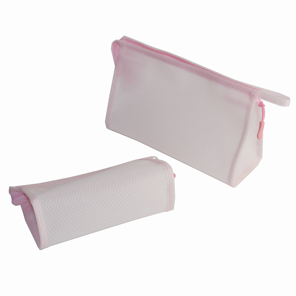 large pink makeup bag