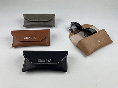 SHINETAI Premium PU Leather Sunglasses Case Soft Lined Eyewear Pouch for Everyday Carry