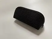 Black Mesh Zipper Eyewear Case Lightweight Protective Glasses Holder
