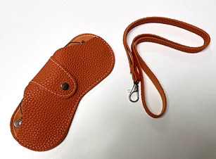 Snap Button Eyeglasses Pouch Soft Pu Leather Glasses Case for Storage & Travel