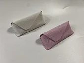 Vintage foldable PU leather glasses case handmade