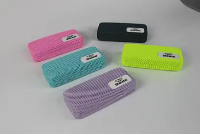 Rubber LOGO Textile Material Rectangle Hard Case