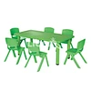 Cheap Childrens Green Plastic Table and Chairs for Sale
