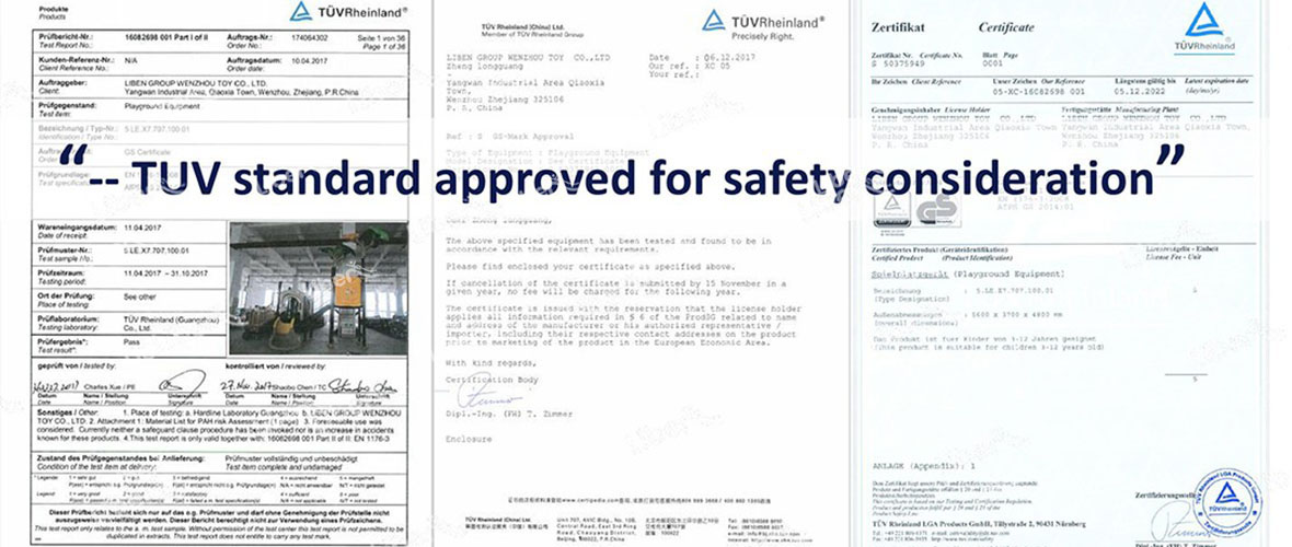 Outdoor Playground Certificate