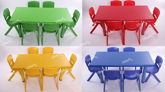 LE.ZY.003 plastic table and chairs colors
