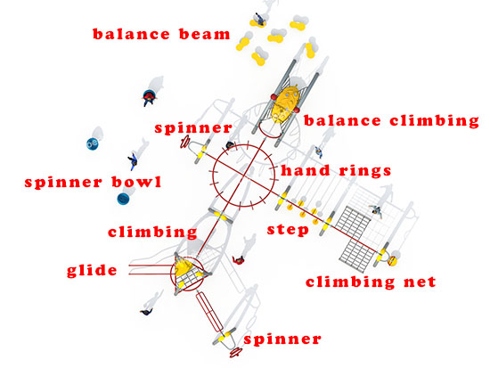 LE.CI.A48.10.00 outdoor fitness playground equipment