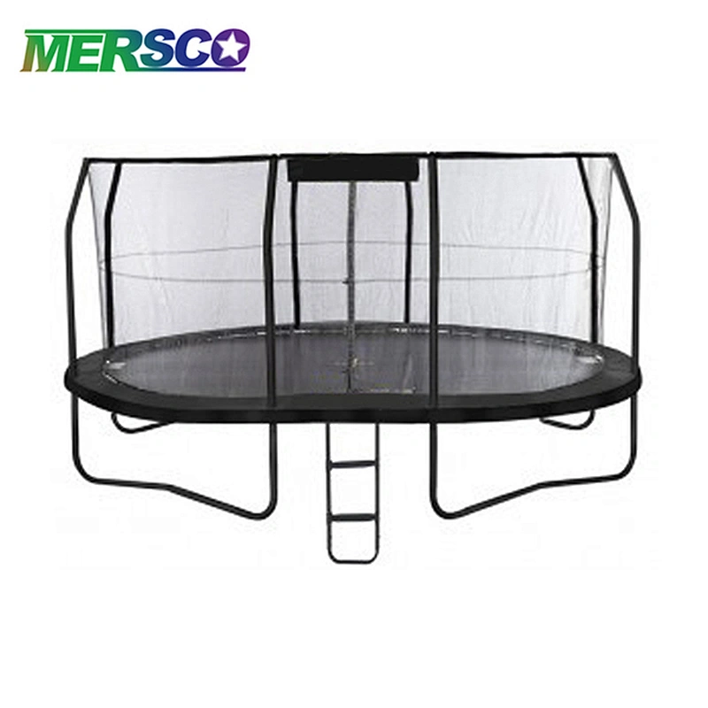 Outdoor Big 10 ft Folding Trampoline With Basketball Hoop And Enclosures
