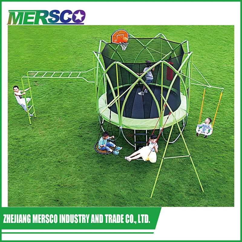 Excellent double spring trampoline cheapest crane trampoline cloth