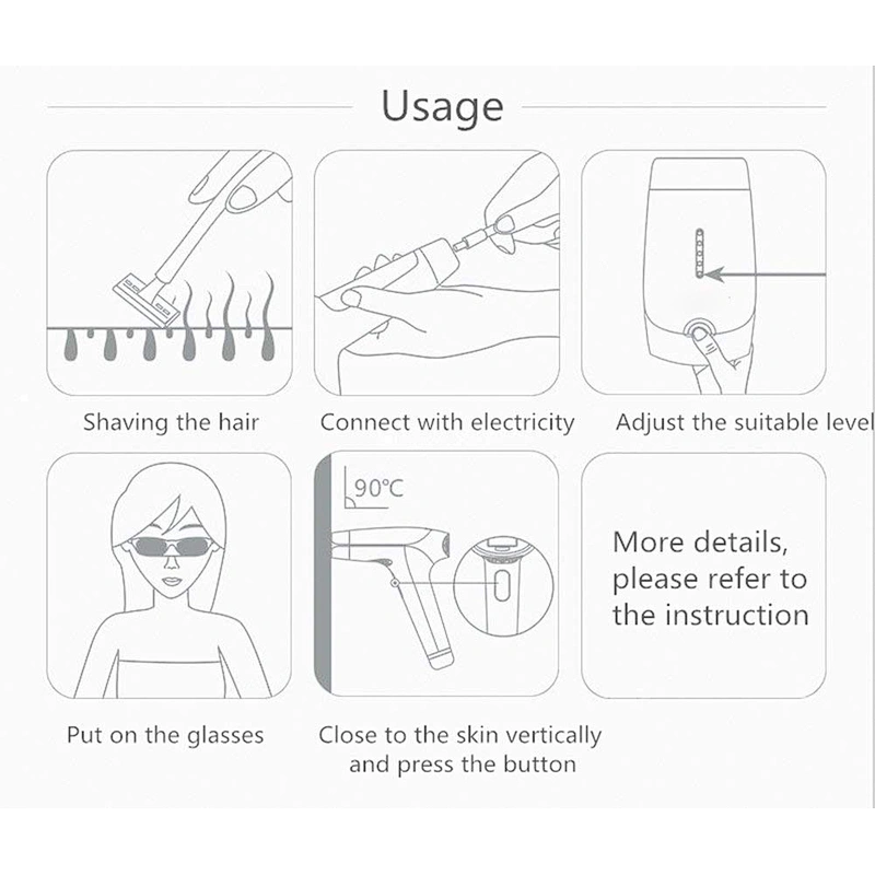 IPL Hair Removal Tool Laser Hair Removal Device Permanent Hair Removal Whiten skin Acne Repair Machine for Face and Body