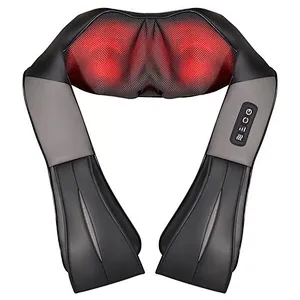 2019 OEM ODM New Best Neck Shoulder Heated Kneading Massager Belt Back Neck Shoulder Massage with CE & UL & KC Adapter