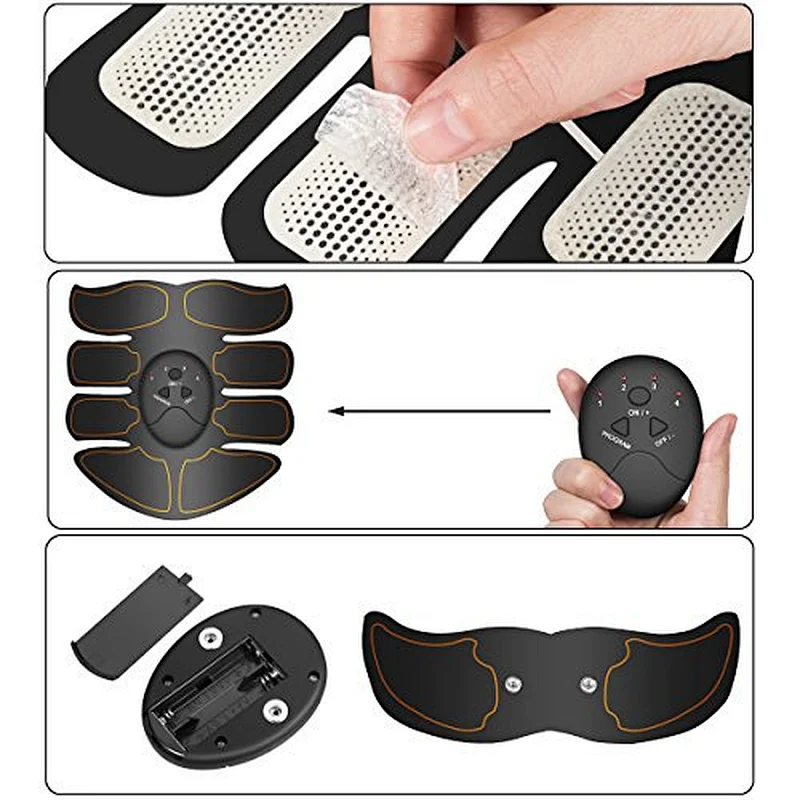 Wireless Electronic Muscle System Abdominal Toning Belt Muscle Stimulation Massager ABS EMS Toner Training Gear Fit For Body Arm