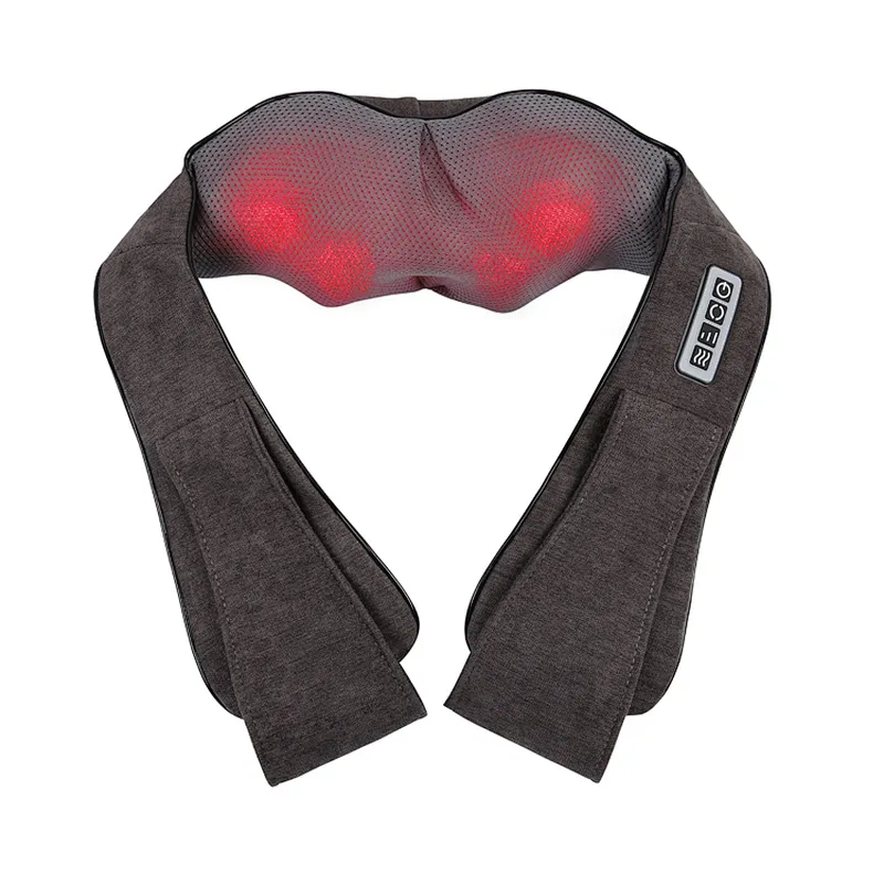 2018 OEM New Best Linen Cover Neck Shoulder Massager Heated Kneading Massager Belt Neck Shoulder Massage with CE & UL & KC Adapter