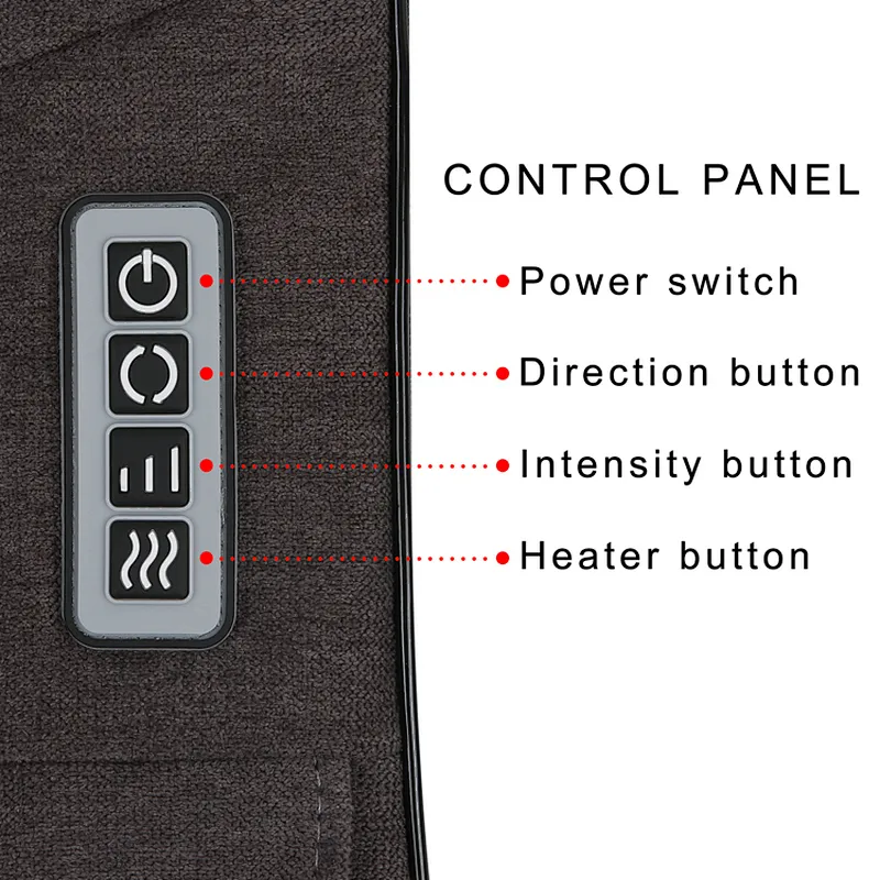 2018 OEM New Best Linen Cover Neck Shoulder Massager Heated Kneading Massager Belt Neck Shoulder Massage with CE & UL & KC Adapter