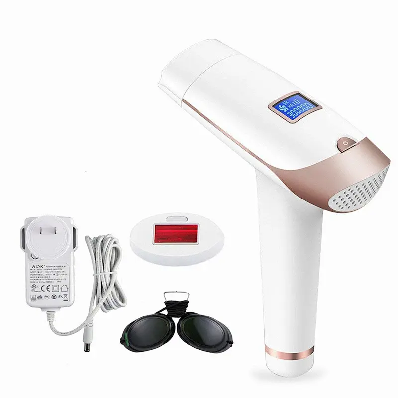 IPL Hair Removal Permanent Hair Removal 400000 Flashes LCD Screen with Goggles for Home Use Painless Hair Removal