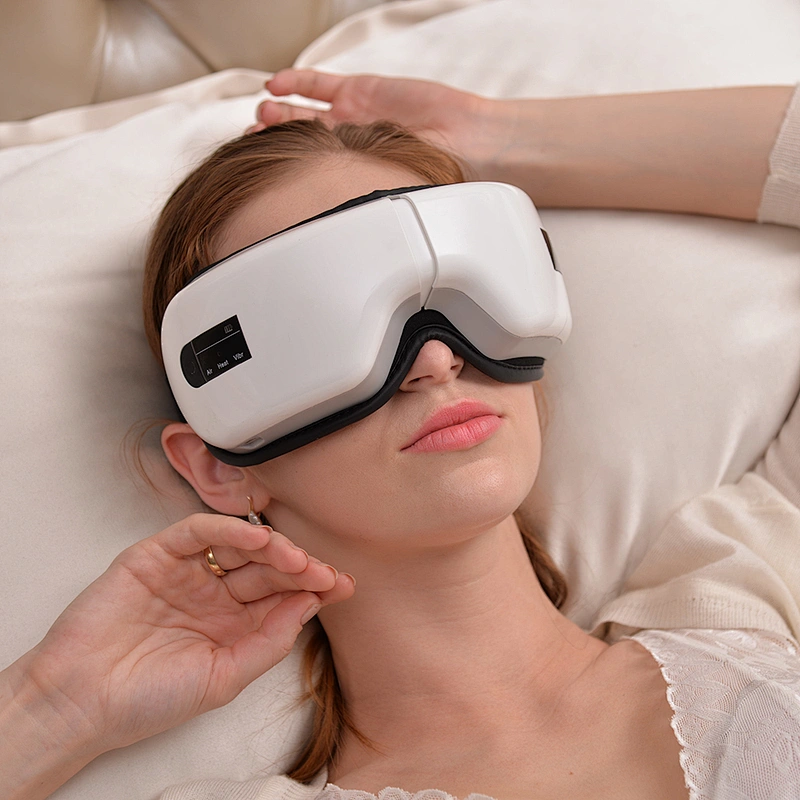 180 degrees folding comfortable eye massager machine with heating and vibration