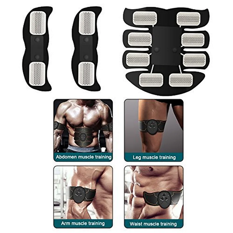 Wireless Electronic Muscle System Abdominal Toning Belt Muscle Stimulation Massager ABS EMS Toner Training Gear Fit For Body Arm