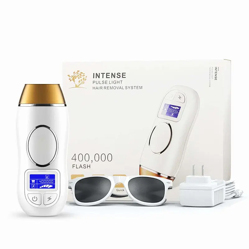 IPL Hair Removal Permanent Hair Removal 400000 Flashes LCD Screen with Goggles for Home Use Painless Hair Removal