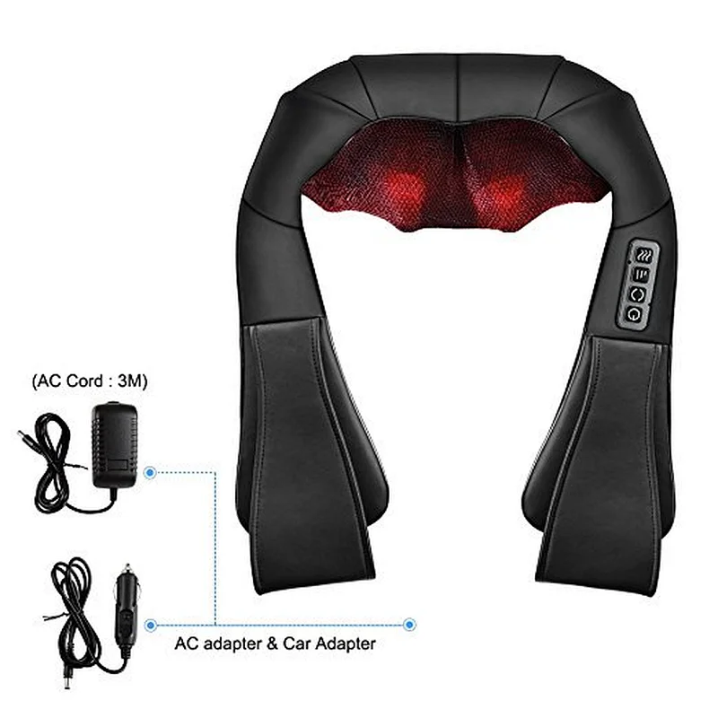 FDA Approval Deep Kneading Tissue Massager Shiatsu Neck Shoulder Massager Electric Neck Shoulder Massager for Muscle Pain Relief