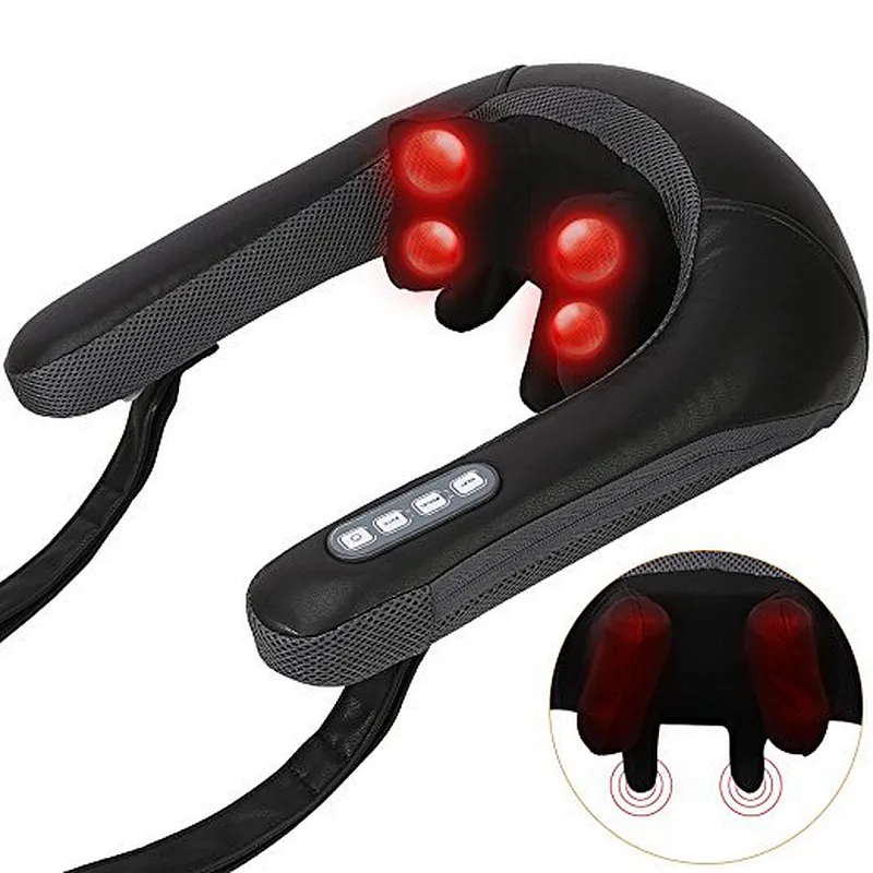 2018 OEM ODM New Best Neck Shoulder Massager Kneading Massager Heating Belt Back Neck Shoulder Massage with CE & UL & KC Adapter