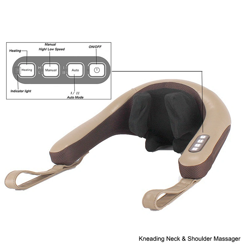 2018 OEM ODM New Best Neck Shoulder Massager Kneading Massager Heating Belt Back Neck Shoulder Massage with CE & UL & KC Adapter