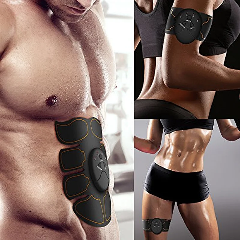 Wireless Electronic Muscle System Abdominal Toning Belt Muscle Stimulation Massager ABS EMS Toner Training Gear Fit For Body Arm