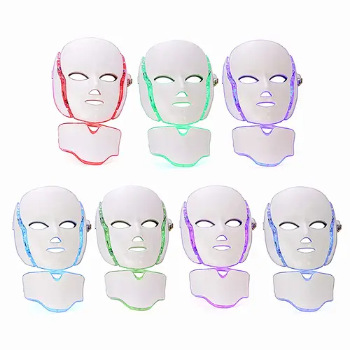 7 colors Electric Anti-Aging LED Mask Facial and neck Whitening Instruments