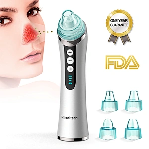 3 color LED lights blackhead remover vacuum Face Pore Cleaner