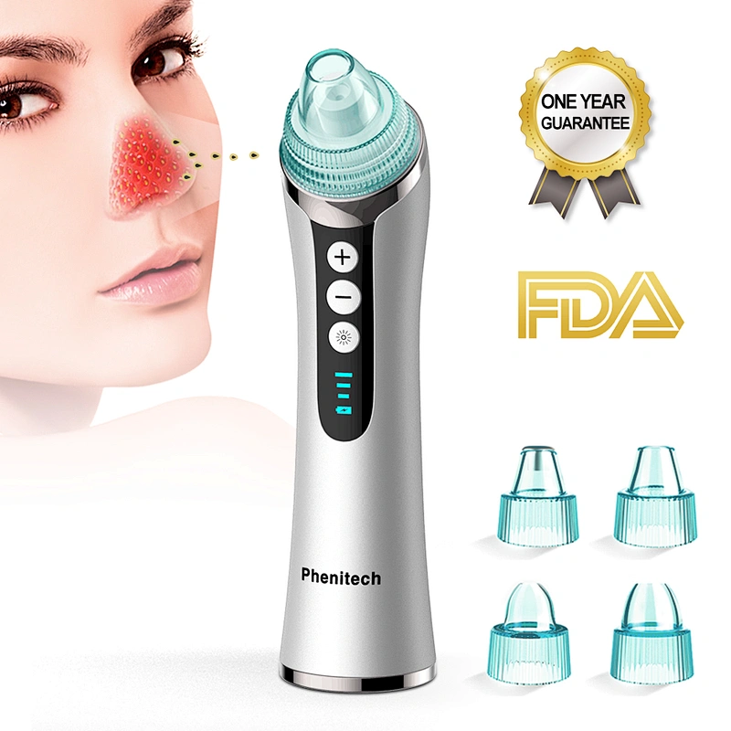 3 color LED lights blackhead remover vacuum Face Pore Cleaner