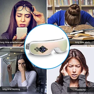 Wireless  Air Pressure Vibration Massage Digital  Eye Massager for Eye Relief Heat Compress eye mask with bluetooth music