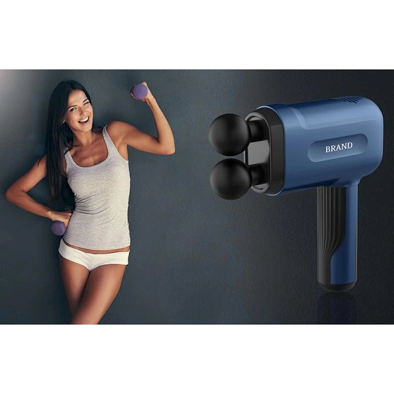 New Double Heads FDA CE ROHS Deep Muscle Fascia Tissue Massage Gun with Carry Case