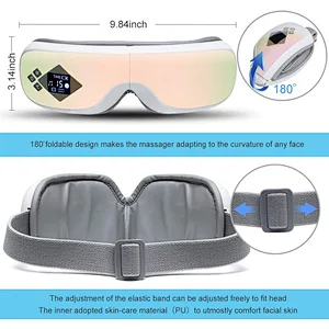 Wireless  Air Pressure Vibration Massage Digital  Eye Massager for Eye Relief Heat Compress eye mask with bluetooth music