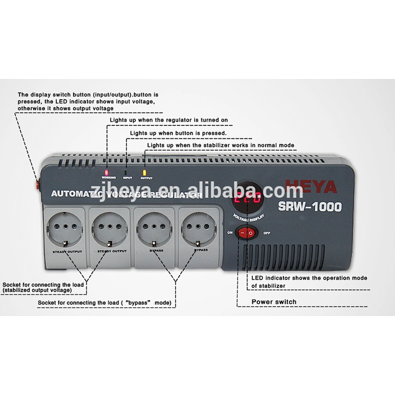 Home Portable Socket Type 1kva Voltage Regulator / AC Automatic Socket ...