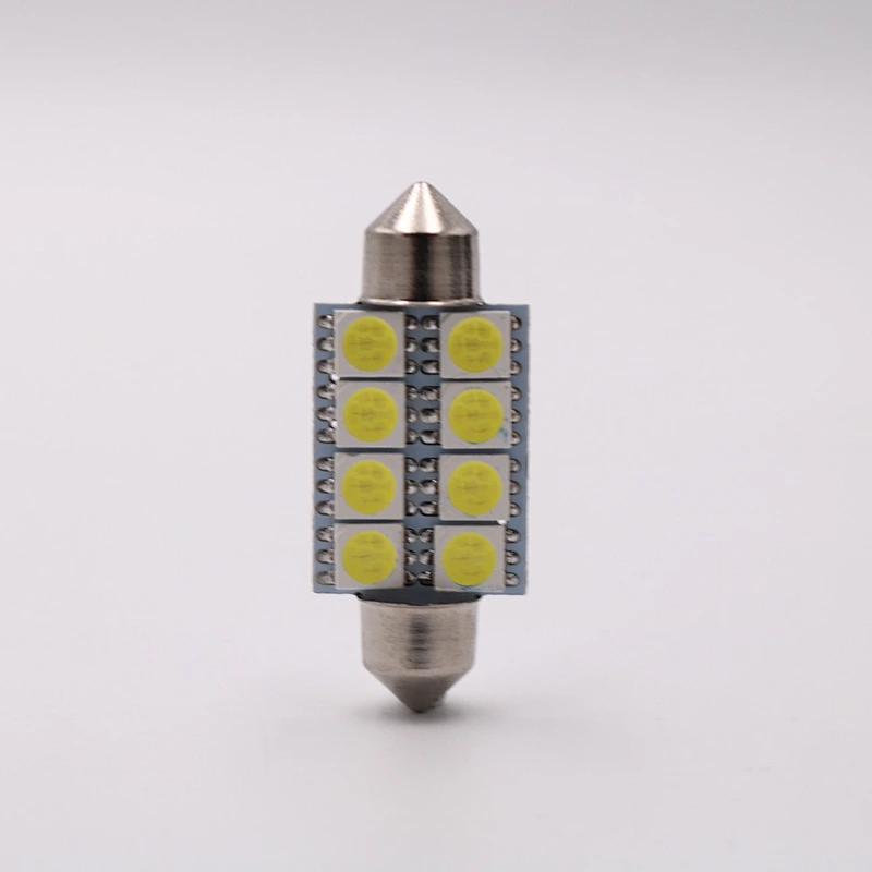 CENREE 10pcs 39mm 5050 SMD Car LED Festoon Light White LED Headlight