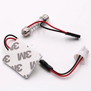 CENREE 10PCS 15 LED Panel White Car 5050 Smd Auto Dome Interior Bulb Headlight with T10 Adapter Festoon Base
