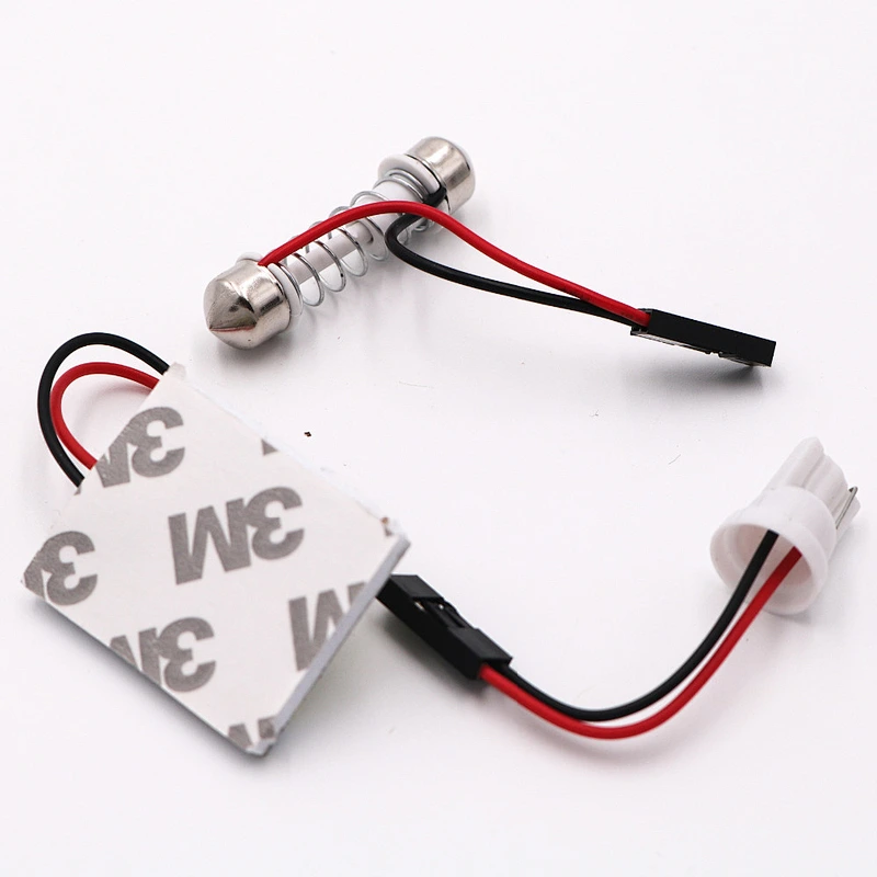 CENREE 10PCS 15 LED Panel White Car 5050 Smd Auto Dome Interior Bulb Headlight with T10 Adapter Festoon Base