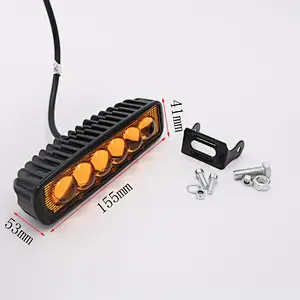 CENREE 1Pcs 18W 720LM 9-30V IP67 6000K Yellow light Spot LED Offroad Lamp Worklight for Off Road ATV Car