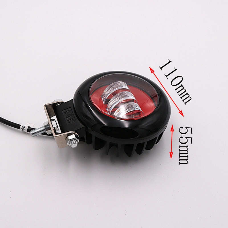 CENREE Wrangler 30W Round Fog Light Red for Jeep Wrangler JK LJ TJ Headlight Trackor Boat Driving LED Lamp