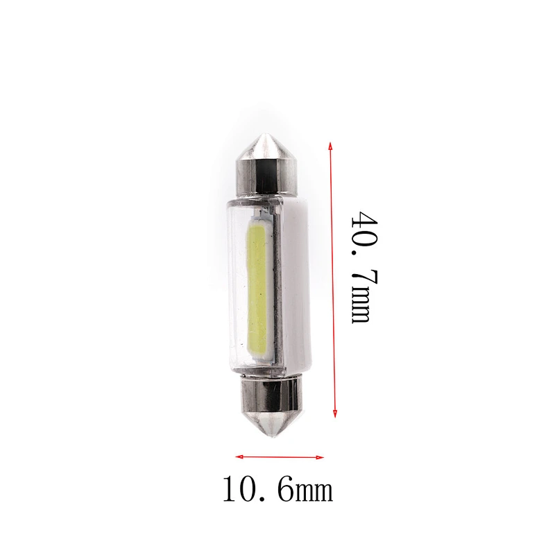CENREE 10pcs High Quality COB led Car Festoon Lights White 12V Headlight