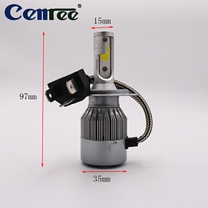 CENREE 3800流明非常明亮的CREE芯片组H4 LED防雾灯用于DRL或雾灯，白色（H4）