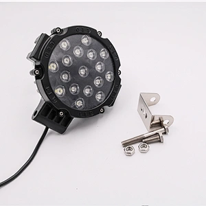 CENREE 1Pcs 51W 3660LM 9-30V IP67 6000K Black/Red Spot LED Work light for Off Road ATV Motorcycle Car Truck