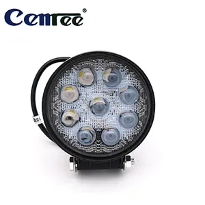 CENREE 1pcs 27W 1080LM IP67 6000K Round Motorcycle Lamps Spot LED Work Light Bar LED Car Foglight for Off Road ATV LED light