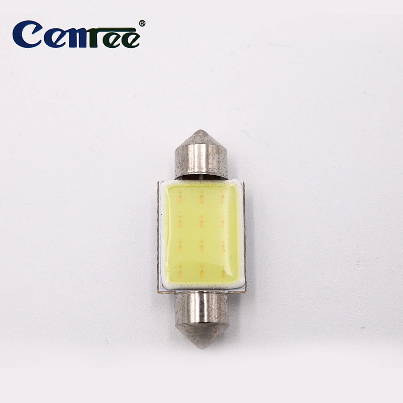 CENREE 10PCS super bright 35mm festoon cob 12 led car interior reading bulb auto 12V Headlight