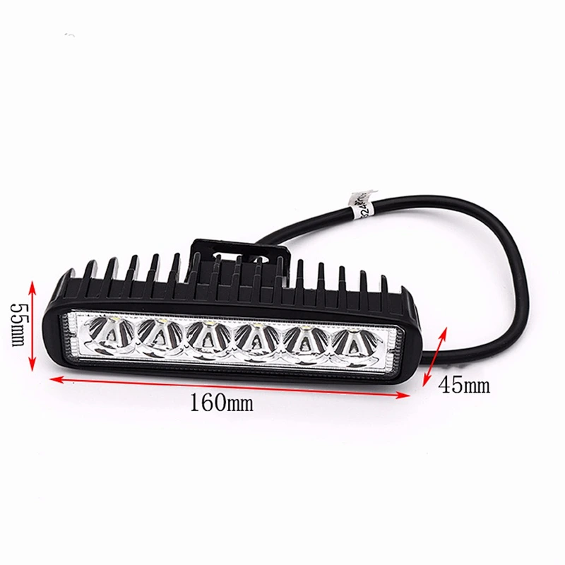 CENREE LED Light Bar 18W Spot Work Light 9-30V 6000K 1300LM Waterproof for ATV, Jeep, Boat, Suv, Truck,Car,Atvs,Black