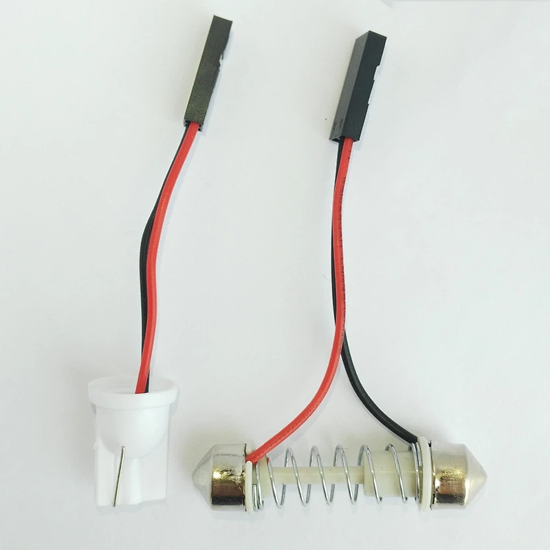CENREE 10PCS COB 48 LED Panel White Car Auto Dome Interior Roof Light with T10 Adapter Festoon Base Headlight