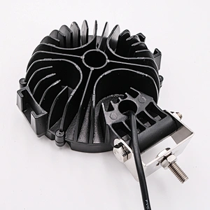 CENREE 1Pcs 51W 3660LM 9-30V IP67 6000K Black/Red Spot LED Work light for Off Road ATV Motorcycle Car Truck