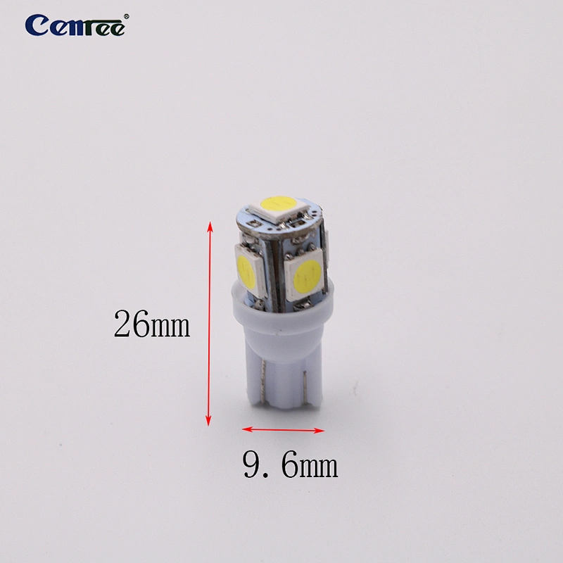 CENREE T10 1W 5SMD 5050 12v LED Light Bulb White for Car/Motor Interior Dome Parking Side Dashboard License Number